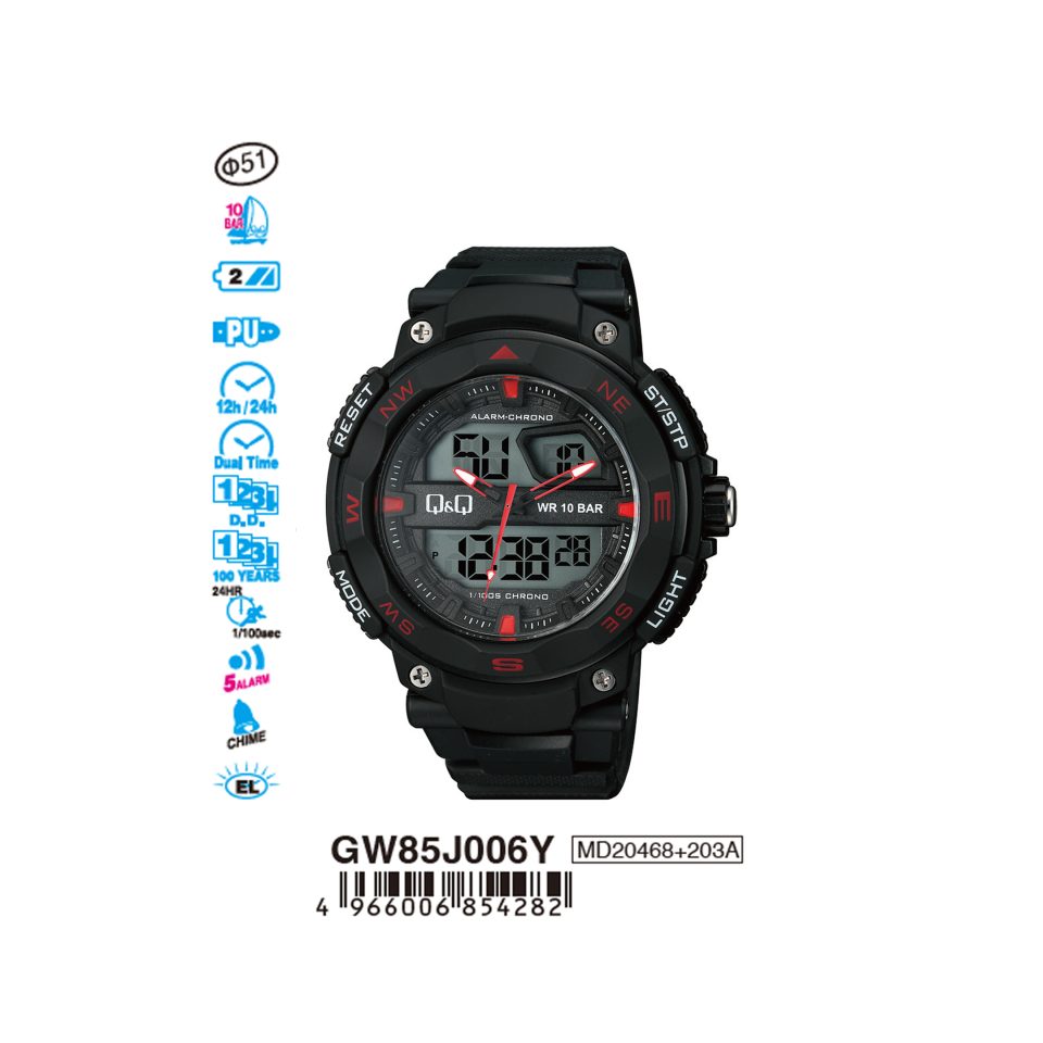 Q&Q GW85J006Y Jam Tangan Pria Combinasi