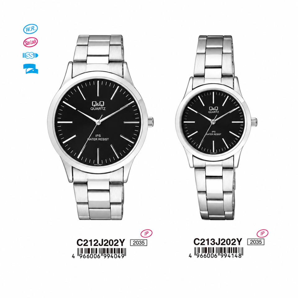 Q&Q C212J202Y - C213J202Y Jam Tangan Couple