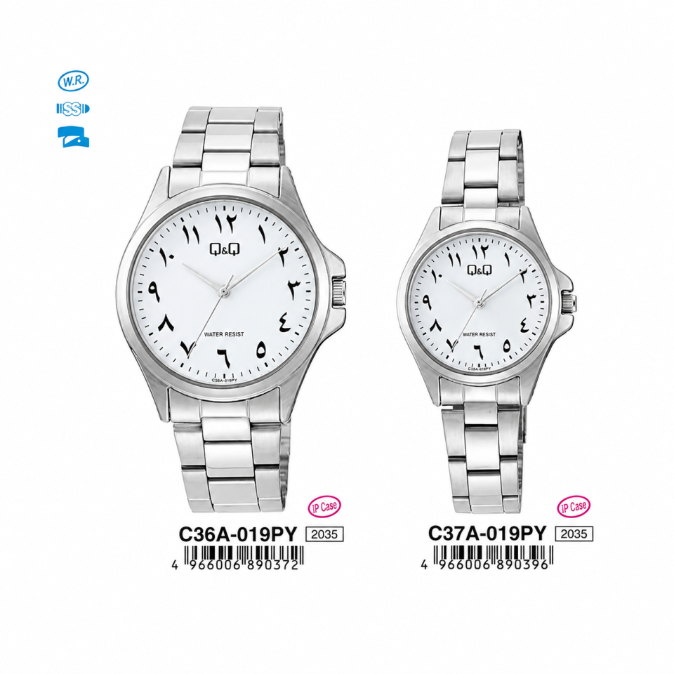 Q&Q C36A019PY - C37A019PY Jam Tangan Couple