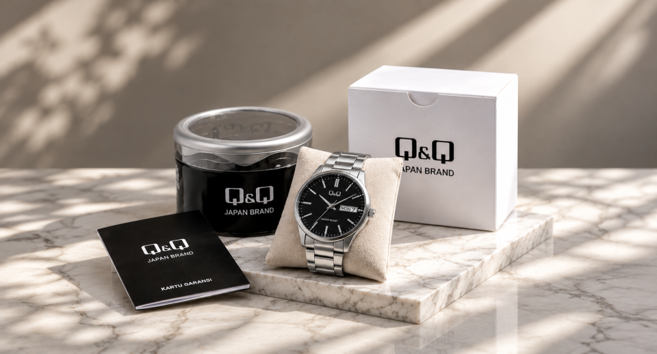 Jam Tangan Q&Q dan Kemasan Elegan