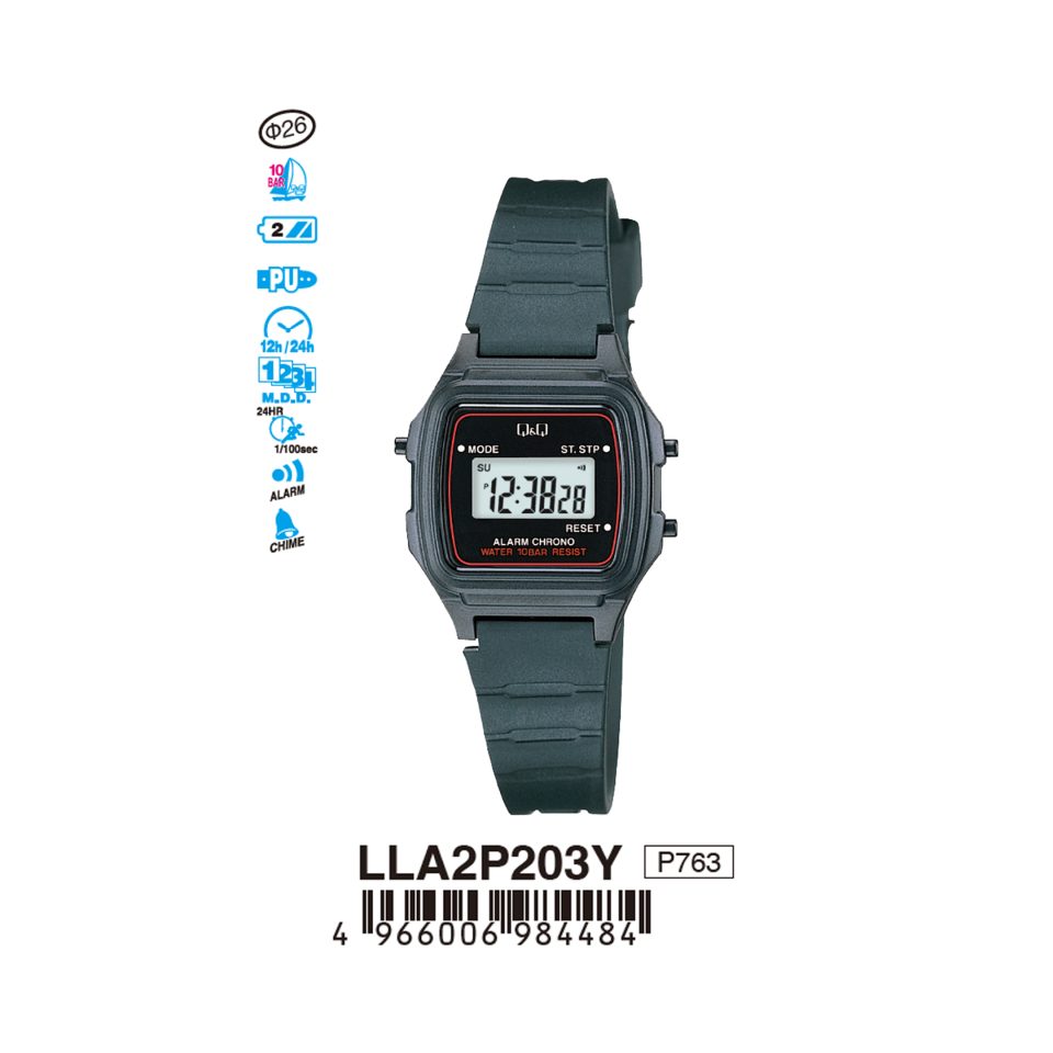 Q&Q LLA2P203Y Jam Tangan Pria Wanita