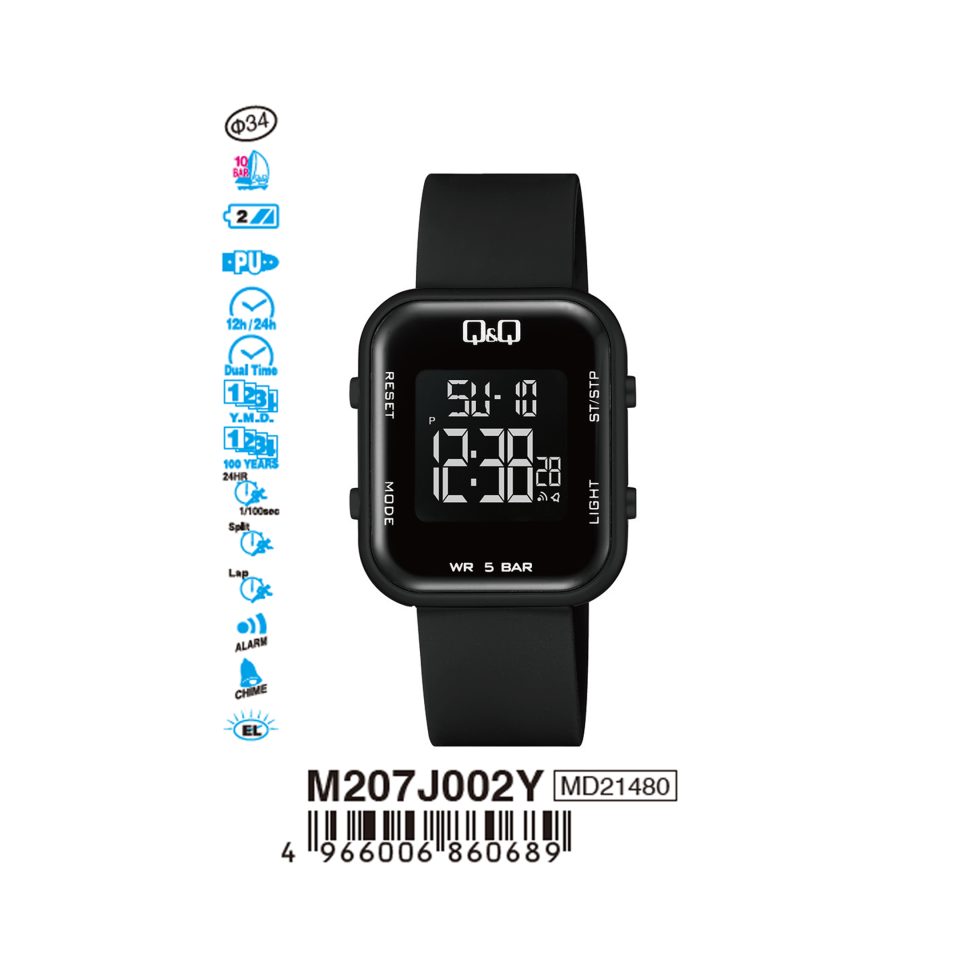 Q&Q M207J002Y Jam Tangan Pria Wanita