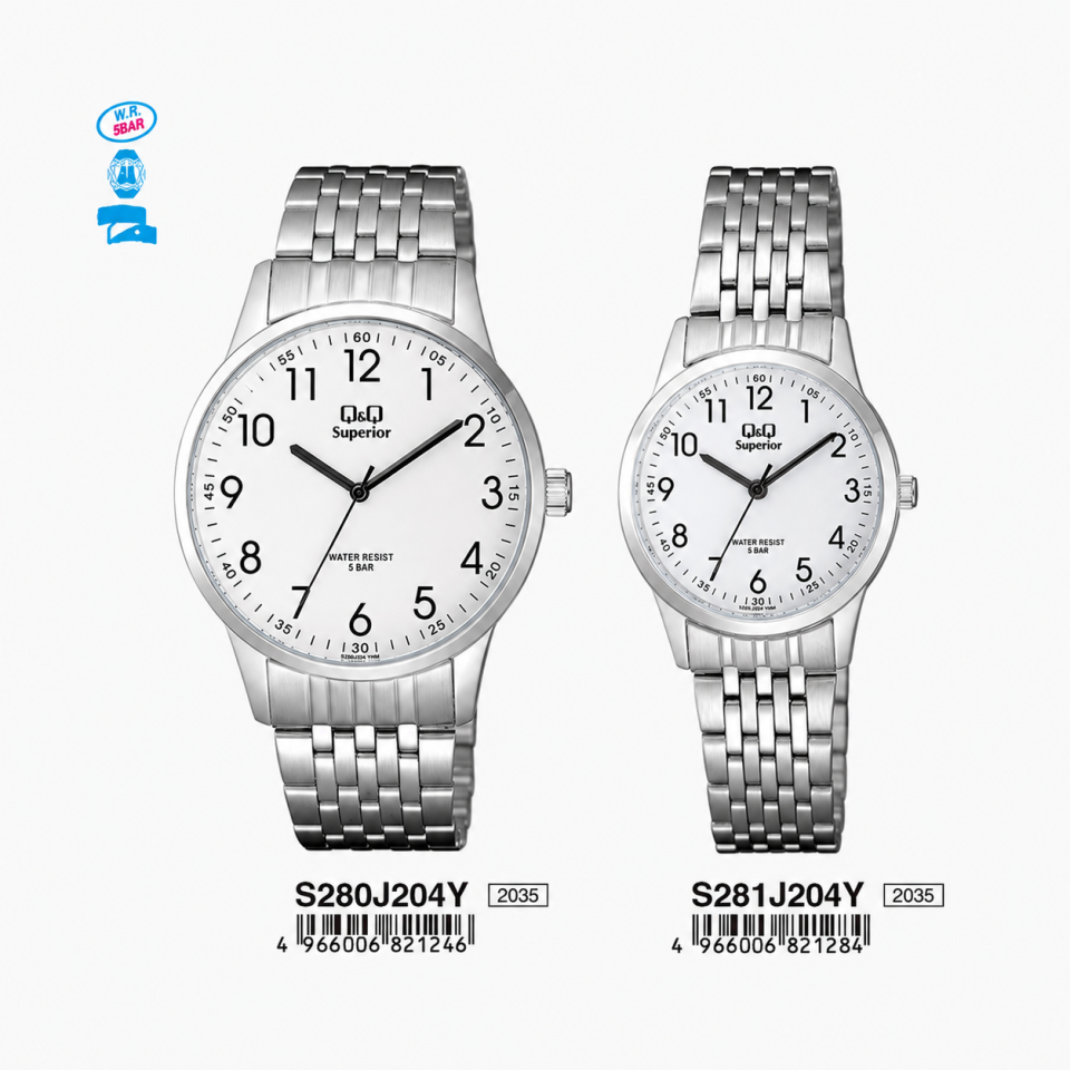 Q&Q S280J204Y - S281J204Y Jam Tangan Couple
