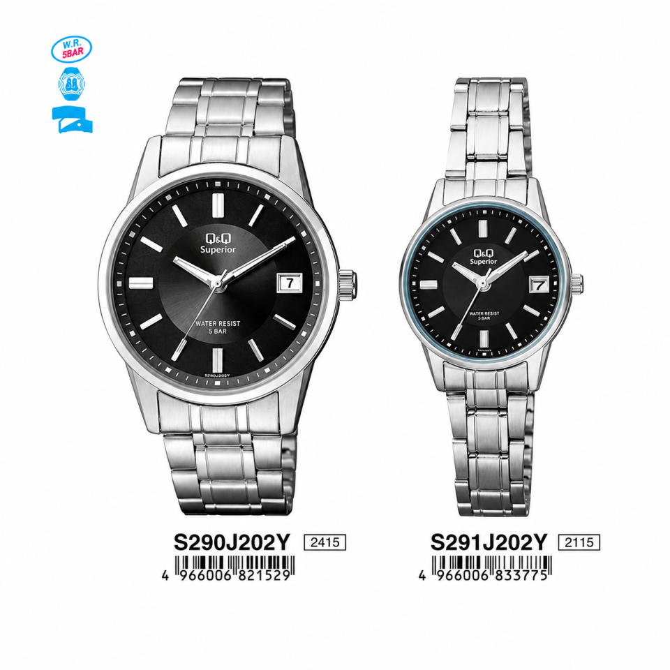 Q&Q S290J202Y - S291J202Y Jam Tangan Couple
