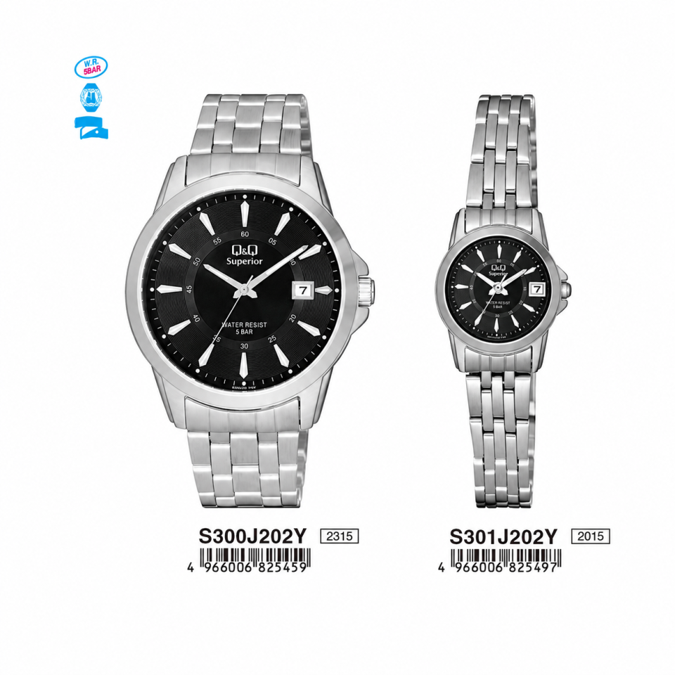 Q&Q S300J202Y - S301J202Y Jam Tangan Couple