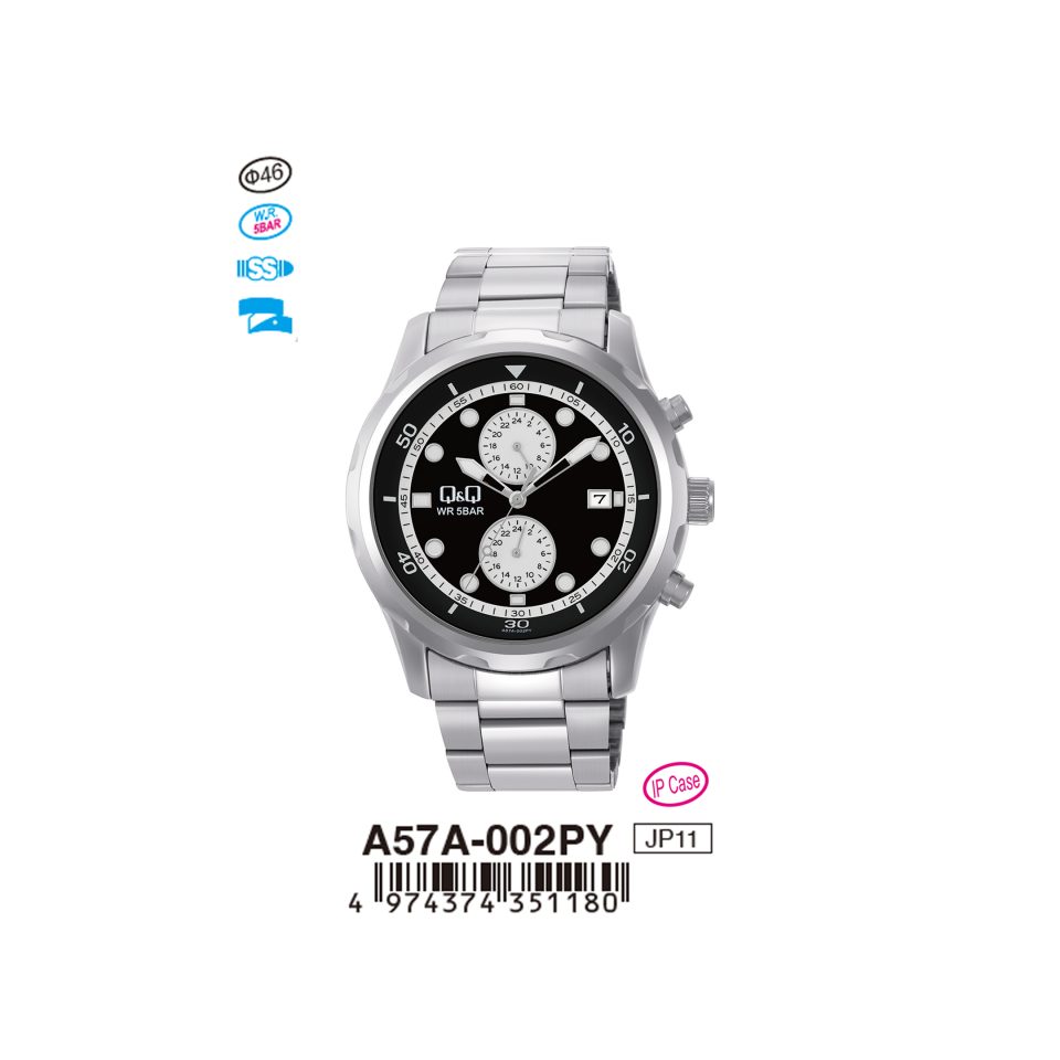 Q&Q A57A002PY Jam Tangan Pria