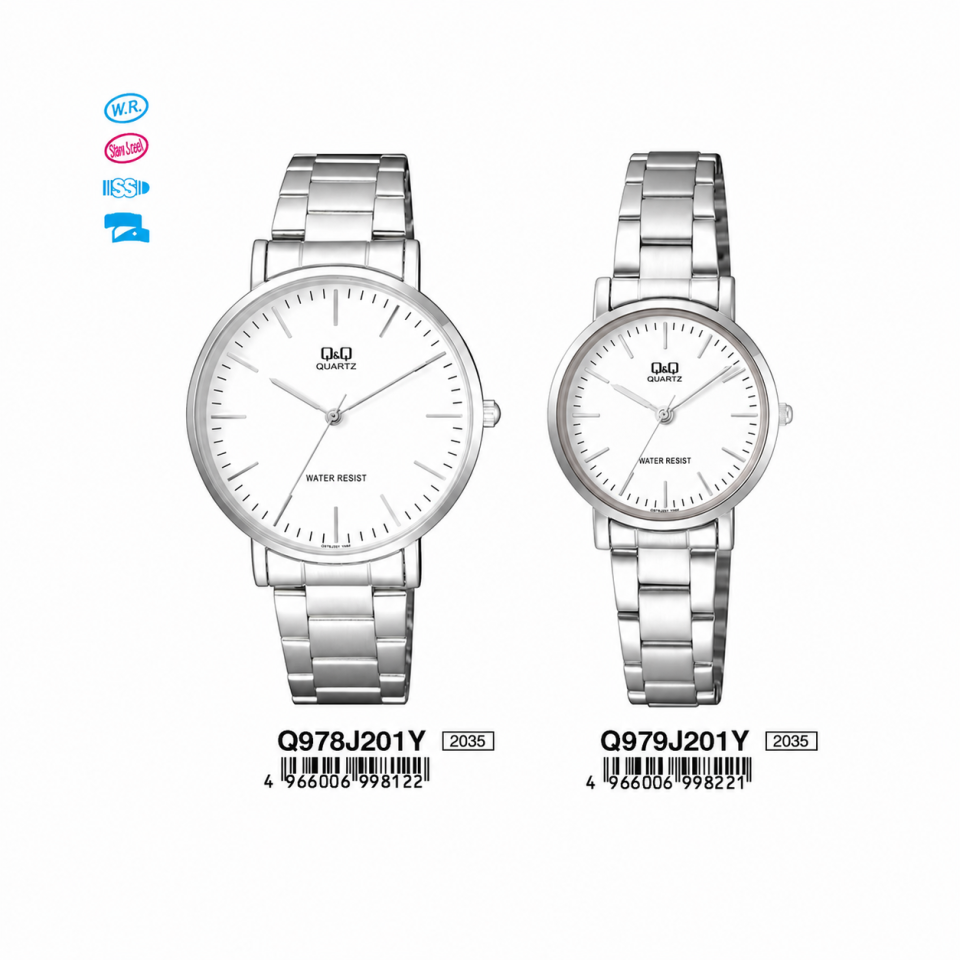 Q&Q Q978J201Y - Q979J201Y Jam Tangan Couple
