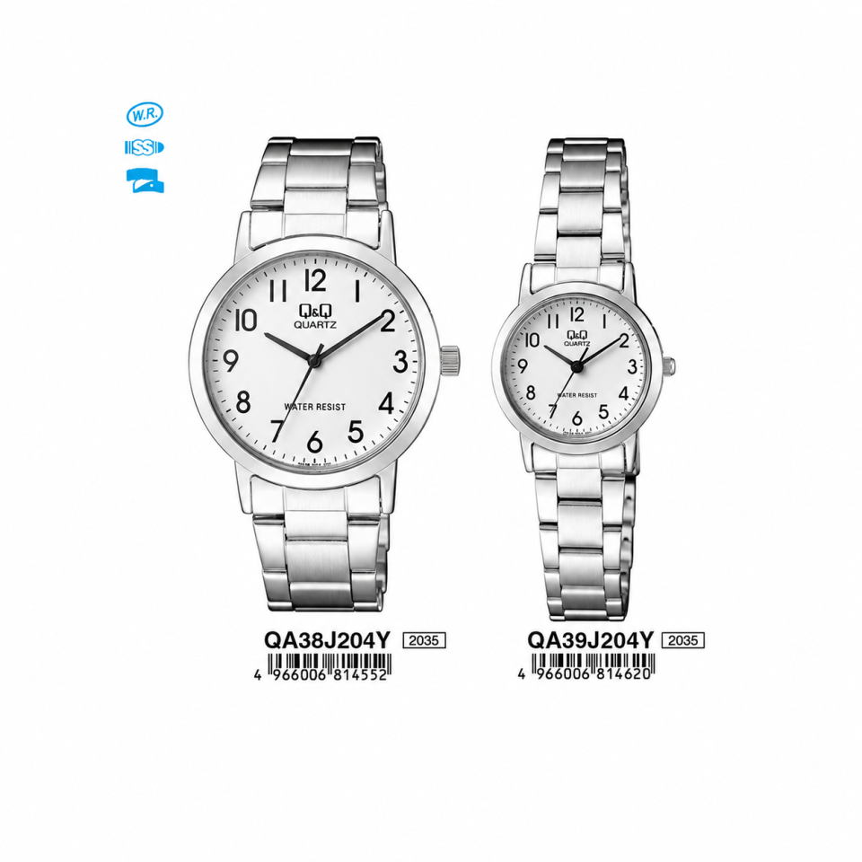 Q&Q QA38J204Y - QA39J204Y Jam Tangan Couple