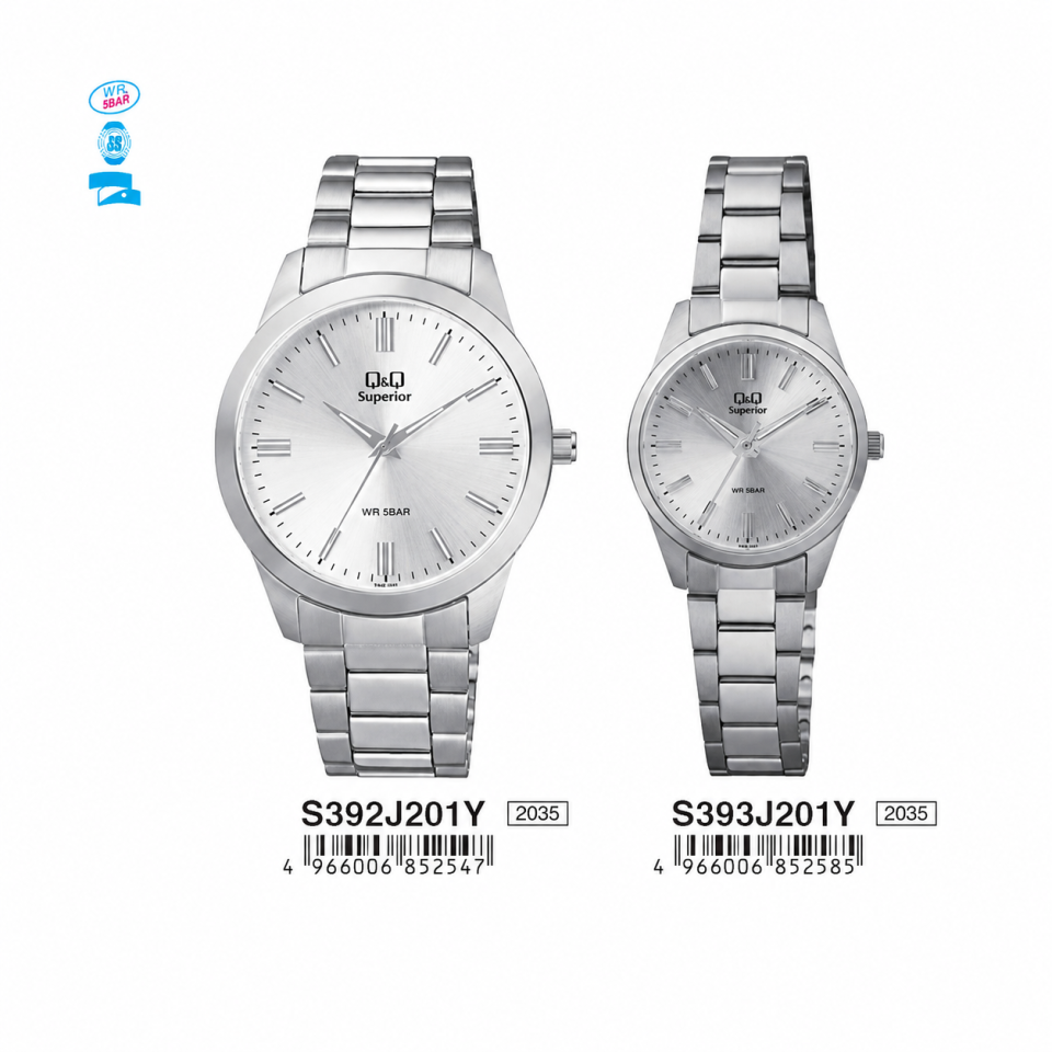 Q&Q S392J201Y - S393J201Y Jam Tangan Couple