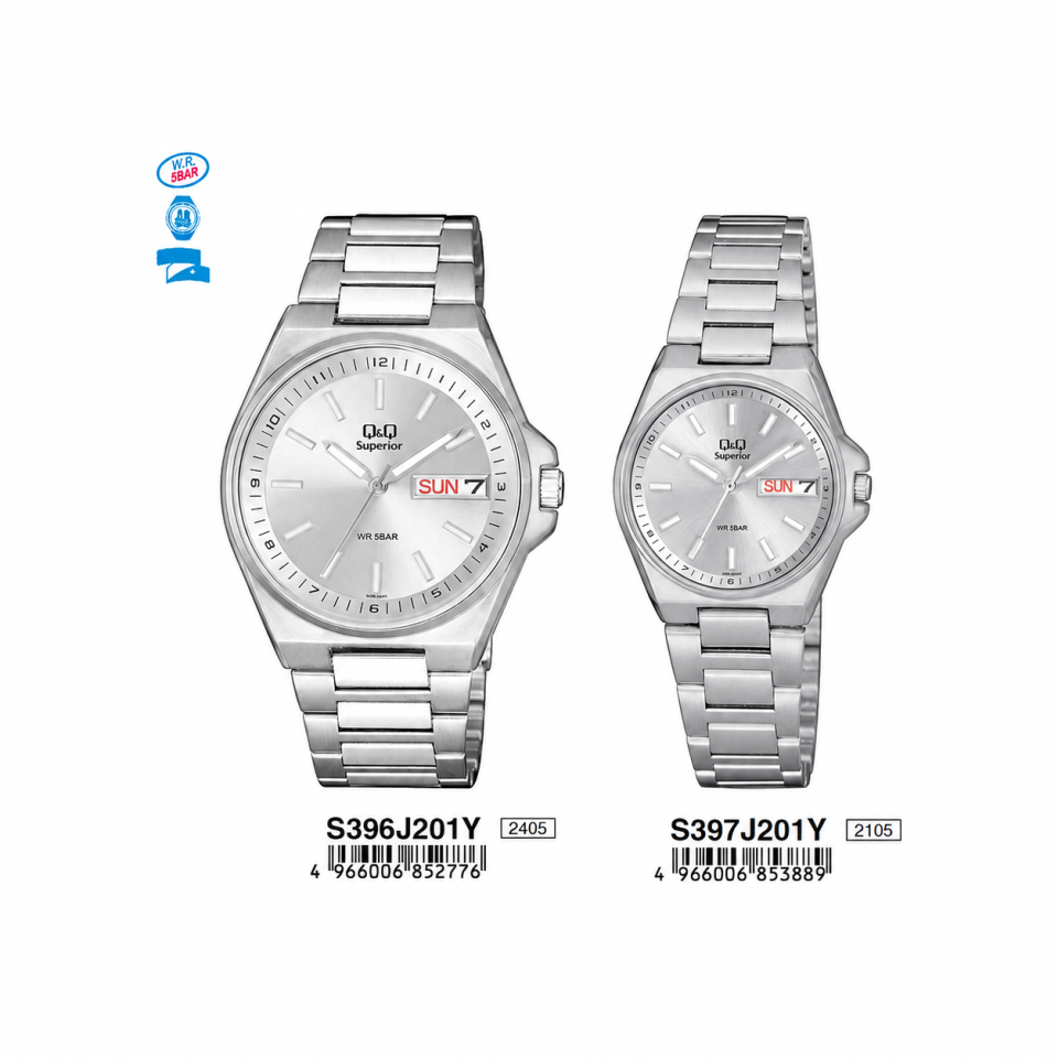 Q&Q S396J201Y - S397J201Y Jam Tangan Couple
